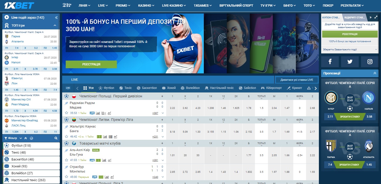 Рейтинг букмекеров для ставок на спорт в Украине 2021